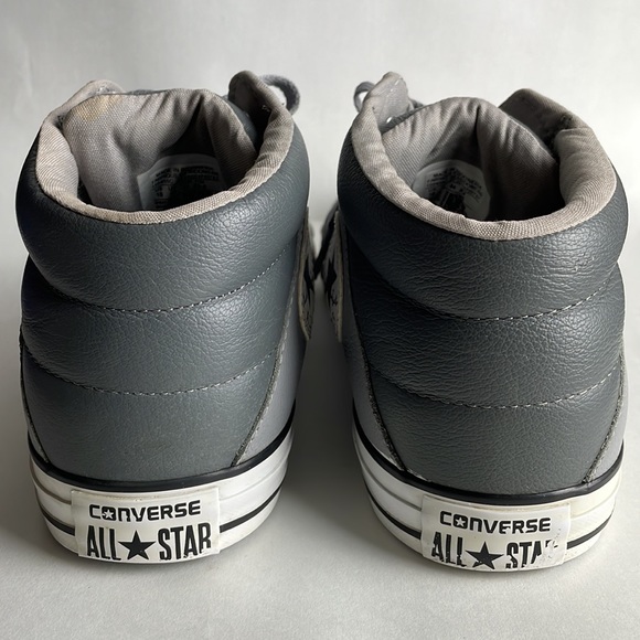 CONVERSE•CHUCK TAYLOR ALL STAR•GRAY LEATHER• MENS 10 - Picture 3 of 7